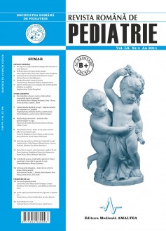 Revista Romana de PEDIATRIE | Volumul LX, Nr. 4, An 2011