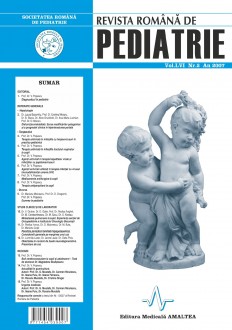 Revista Romana de PEDIATRIE | Volumul LVI, Nr. 2, An 2007