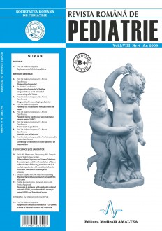 Revista Romana de PEDIATRIE | Volumul LVIII, Nr. 4, An 2009