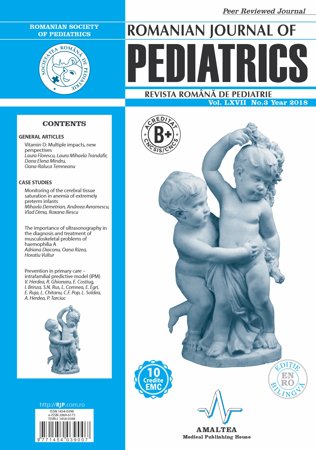 Romanian Journal of Pediatrics | Volume LXVII, No. 3, Year 2018