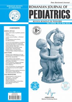 Romanian Journal of Pediatrics | Volume LXVIII, No. 3, Year 2019
